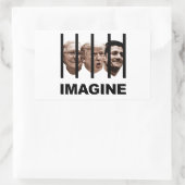 トランプ想像ト、マコネル、ライアンの後ろバー 長方形シール (バッグ)