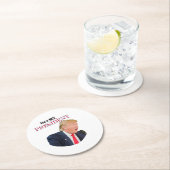 トランプ愛国心🚗 USA彼は私の大統領である ラウンドペーパーコースター (インサイチュ)