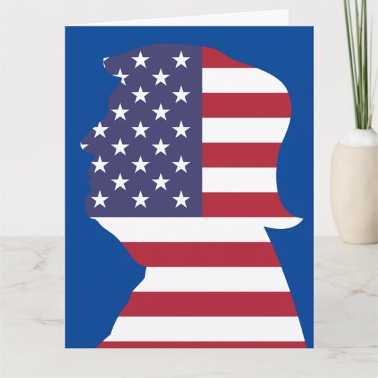 トランプ愛国的おもしろい誕生日グリーティングカード カード (正面)