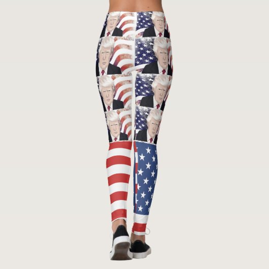 トランプ愛国的ヨガパンツレギンス レギンス (裏面)