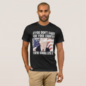トランプ愛国者とTシャツの戦い Tシャツ (正面フル)
