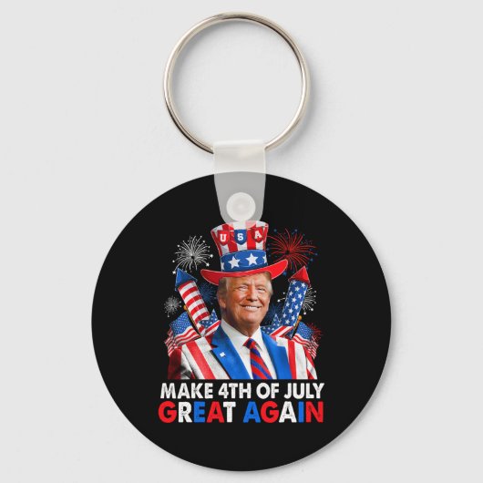 トランプ愛国花火7月素晴らし4日 キーホルダー (正面)