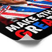 トランプ愛国花火7月素晴らし4日 ポスター (角)