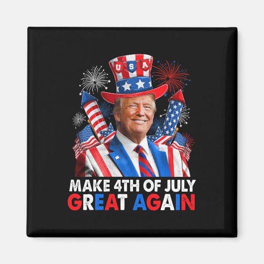 トランプ愛国花火7月素晴らし4日 マグネット (正面)
