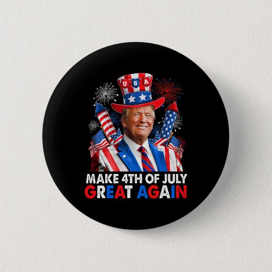 トランプ愛国花火7月素晴らし4日 缶バッジ (正面)