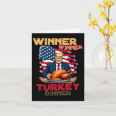 トランプ感謝優勝者トルコのディナーコオ カード (黄色い花)