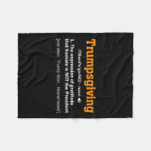 トランプ感謝祭勝者トルコおもしろいの日 フリースブランケット (正面(横))