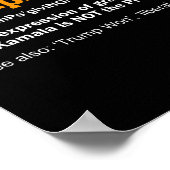 トランプ感謝祭勝者トルコおもしろいの日 ポスター (角)