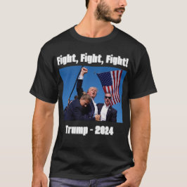 トランプ戦い戦い2024年！片面Tシャツ Tシャツ