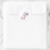 トランプ戦のステッカー ラウンドシール (バッグ)