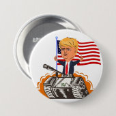 トランプ戦車 缶バッジ (正面&裏面)