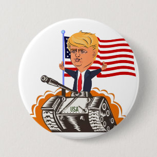 トランプ戦車 缶バッジ
