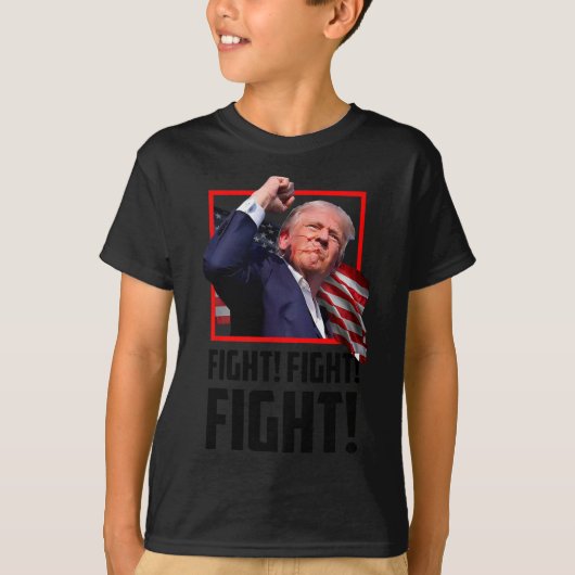 トランプ戦闘戦闘戦闘機サポーター米国人 Tシャツ (正面)