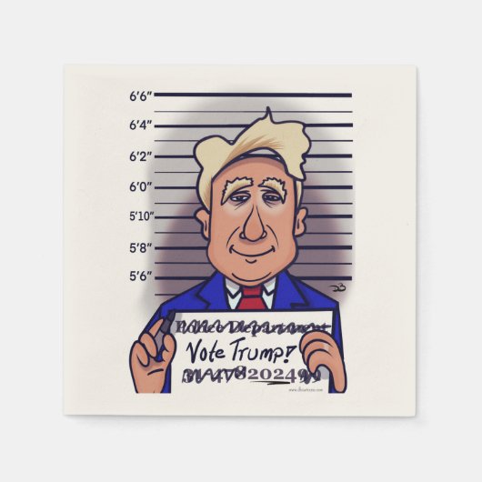 トランプ投票 スタンダードカクテルナプキン (正面)