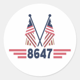 トランプ抗議ポリティカルレジスト8647 ラウンドシール