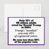 トランプ抗議者たちは彼らより多い 王様などいらない ポストカード (正面/裏面)