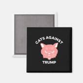 トランプ抗議 猫の政治的抗議 マグネット (正面/裏面)