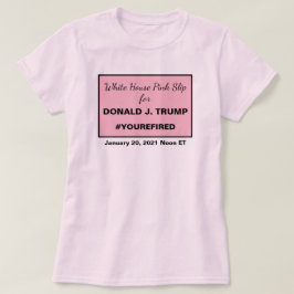 トランプ抵抗スリップまたは滑ることのデスズのためのホワイトハウスピンク Tシャツ