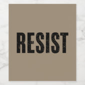 トランプ抵抗トランプ抗議アンチ政治的抗議 ワインラベル (シングルラベル)