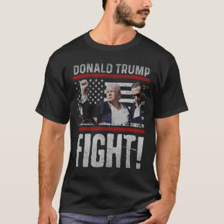 トランプ拳シャツアメリカ旗手トランプ戦 Tシャツ