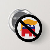 トランプ排除反GOP象の髪 缶バッジ (正面&裏面)