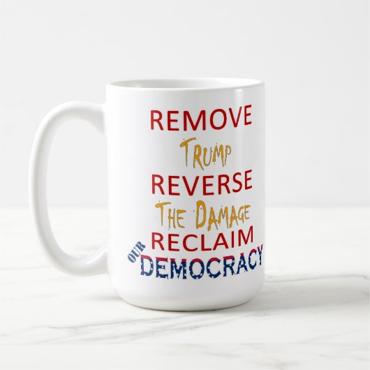 トランプ排除 コーヒーマグカップ (左)