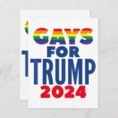 トランプ支持のゲイ 2024年選挙 エンクロージャーカード (正面/裏面)