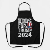 トランプ支持の子供たち アメリカ大統領選挙2024 エプロン (正面)