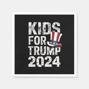 トランプ支持の子供たち アメリカ大統領選挙2024 スタンダードカクテルナプキン