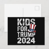 トランプ支持の子供たち アメリカ大統領選挙2024 ポストカード (正面/裏面)
