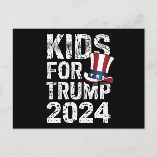 トランプ支持の子供たち アメリカ大統領選挙2024 ポストカード (正面)