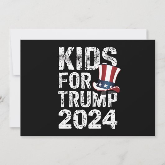 トランプ支持の子供たち アメリカ大統領選挙2024 招待状 (正面)