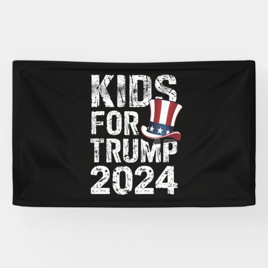 トランプ支持の子供たち アメリカ大統領選挙2024 横断幕 (横)