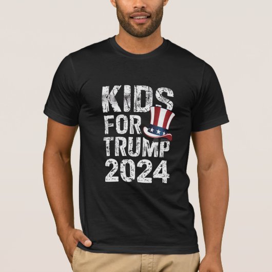 トランプ支持の子供たち アメリカ大統領選挙2024 Tシャツ (正面)