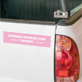 トランプ支持の強い女性！ バンパーステッカー (トラック上)