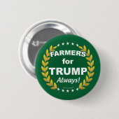 トランプ支持の農家万歳! 缶バッジ (正面&裏面)