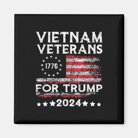 トランプ支持ベトナム退役軍人 2025 アメリカ国旗 4th  マグネット (正面)