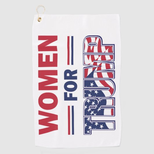 トランプ支持女性 ゴルフタオル (正面)
