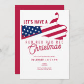 トランプ支持者の共和党は赤いクリスマスを持っている 招待状 (正面/裏面)