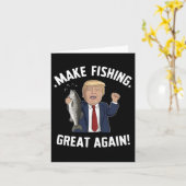 トランプ支持者必見!「釣りを再び偉大に」面白グッズ カード (黄色い花)