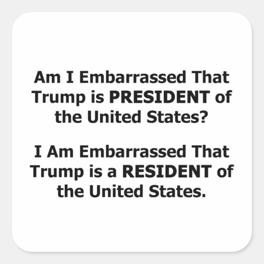 トランプ支持者 スクエアシール (正面)
