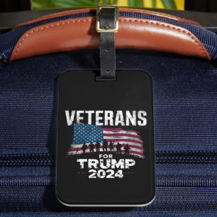 トランプ支持者 2024 アメリカ国旗 退役軍人 お父さん おじいさん ラゲッジタグ