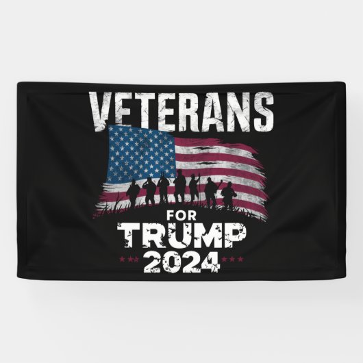 トランプ支持者 2024 アメリカ国旗 退役軍人 お父さん おじいさん 横断幕 (横)