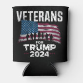 トランプ支持者 2024 アメリカ国旗 退役軍人 お父さん おじいさん 缶クーラー (正面)