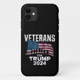 トランプ支持者 2024 アメリカ国旗 退役軍人 お父さん おじいさん iPhone 11 ケース