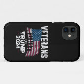トランプ支持者 2024 アメリカ国旗 退役軍人 お父さん おじいさん Case-Mate iPhoneケース (裏面(横))
