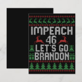 トランプ支持者 46を弾劾しろ ブランドン最高 ダサいクリスマススウェーター ノートカード (正面/裏面)