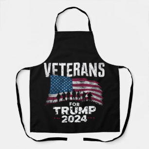 トランプ支持2024アメリカ国旗 退役軍人のパパ・おじいちゃん エプロン