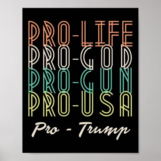トランプ支持 命 神 銃 共和党員 ポスター (正面)