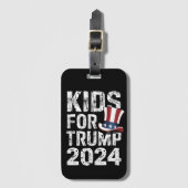トランプ支持 子供 アメリカ大統領選挙 2024 ラゲッジタグ (正面縦)
